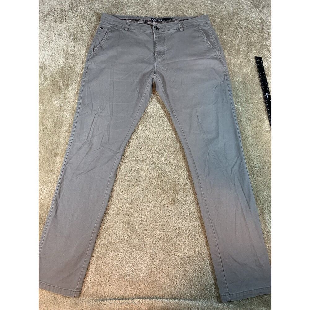 Cultura New York Classic Wardrobe Men’s Gray Chino Pants 34 x 32 Casual #242